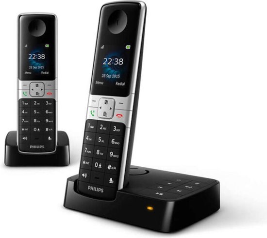 Philips Draadloze Telefoon D2752B/12 - DECT - 2 Handsets - Huistelefoon -  Vaste Lijn -... | bol.com
