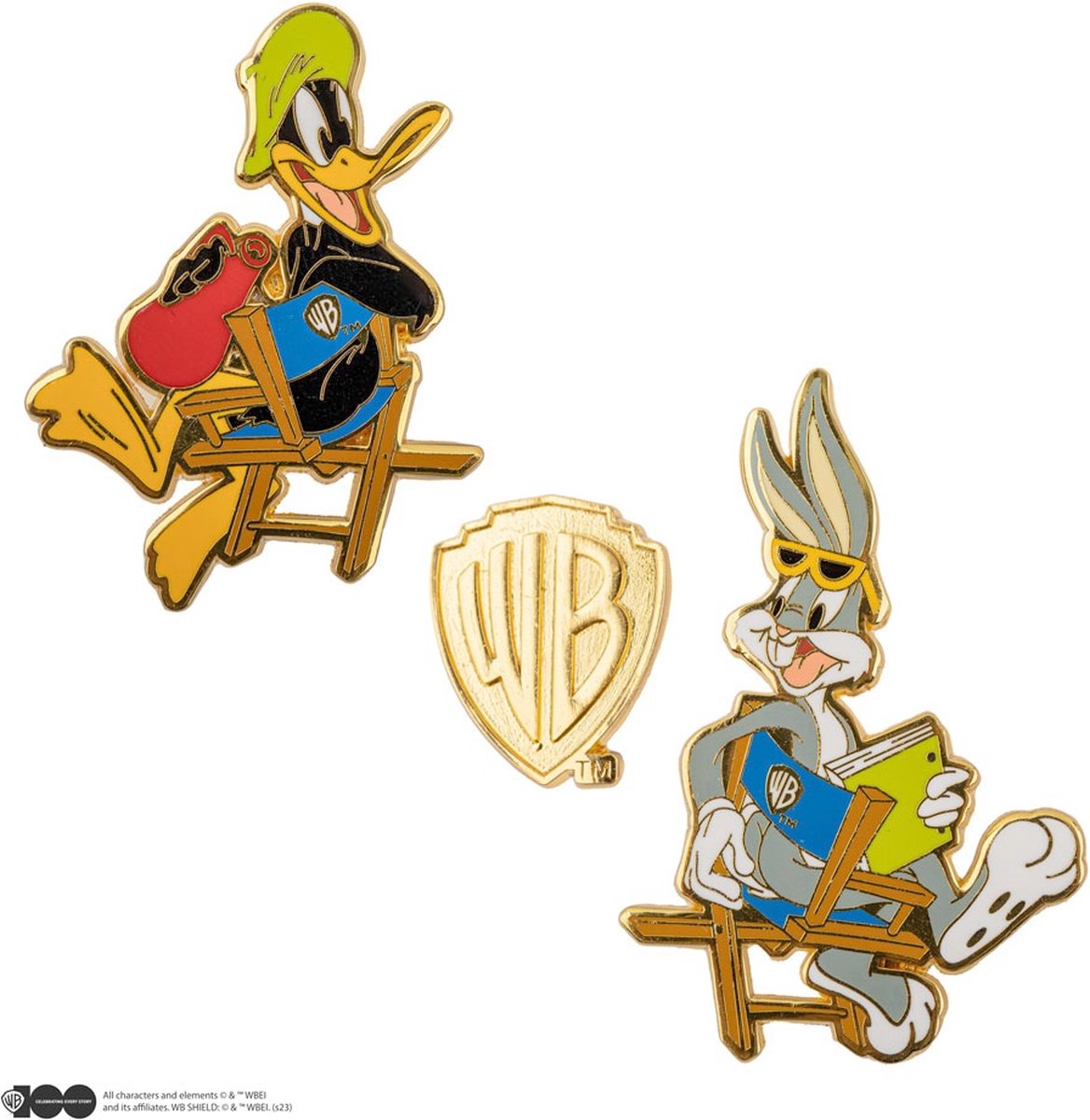 Cinereplicas Looney Tunes Pin 2-Pack Bugs Bunny and Daffy Duck at Warner Bros Studio Multicolours