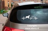 Engelse springer spaniel 3 x – autosticker - sticker voor raam auto deur muur laptop - heartbeat - rashondensticker - hondenlijn – hondenriem - Doglove - Abany quality design
