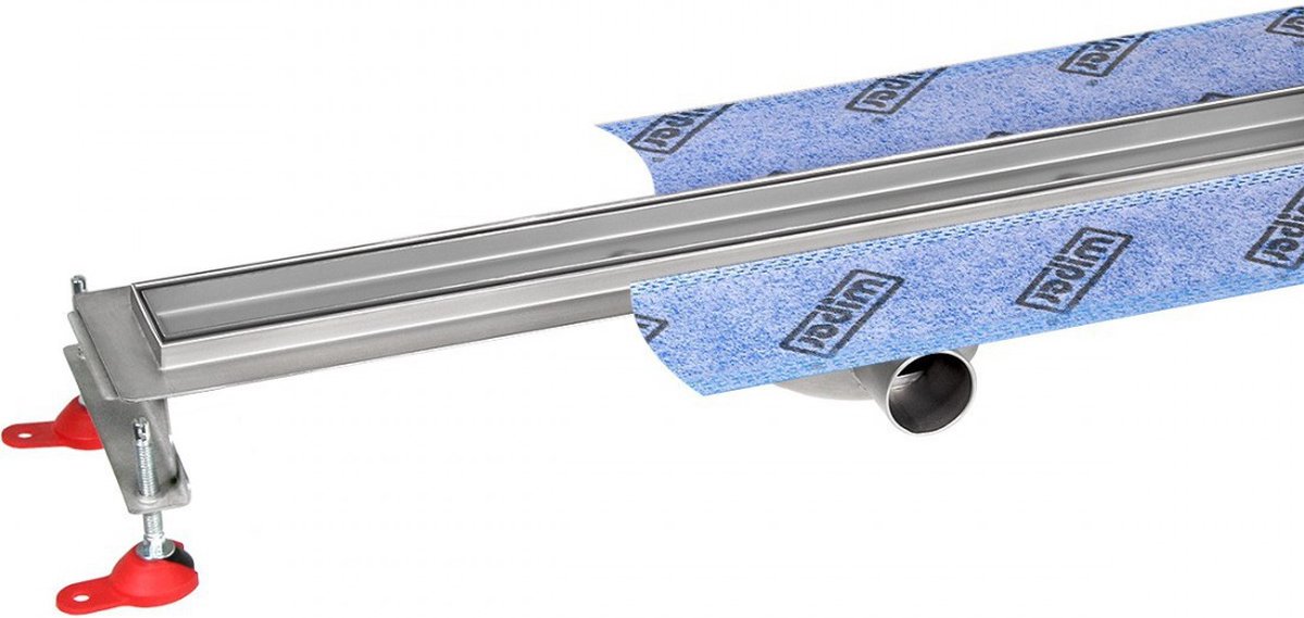 Laag Roestvrijstalen Douchegoot 50 cm Premium Slim Pure roestvrij staal