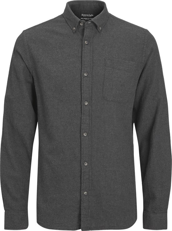 Jack & Jones Overhemd Jjeclassic Melange Shirt Ls Sn 12235974 Dark Grey Melange Mannen Maat - S