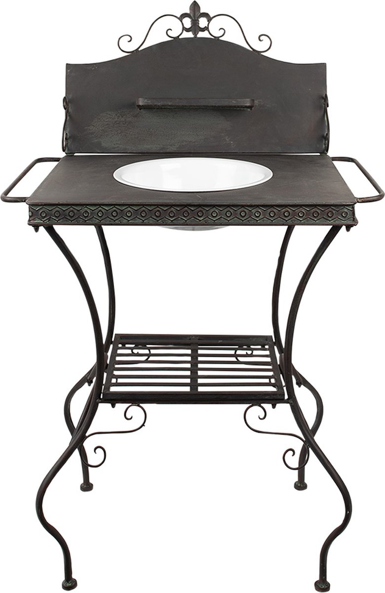 Kaptafel 72x48x114 cm Bruin Groen IJzer