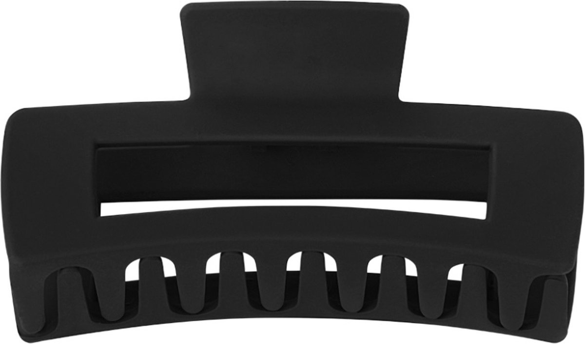 Haarklem mat zwart - hairclip - 10.3cm groot
