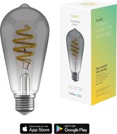 Hombli Smart Ampoule à filament E27 ST64 - Smokey - Edison - Lumière blanche chaude