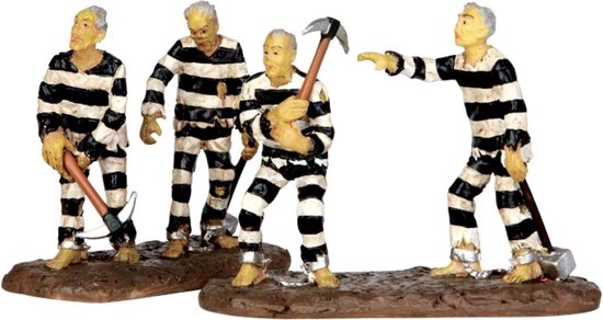 Lemax - Chain Gang -  Set Of 2 - Kersthuisjes & Kerstdorpen