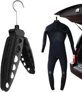 Wetsuit hanger inklapbaar – kledinghangers voor dames en heren kledinghanger surfboard supboard - duiken surfen & snorkelen accesoires - ZWART