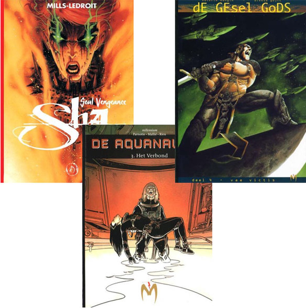 Strippakket Wraak/Actie (3 Stripboeken)