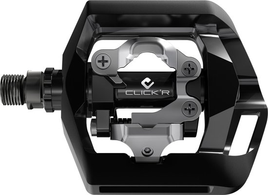 Pedaalset Shimano Click'R T421 platform + enkelzijdig SPD met SM-SH56 plaatjes - zwart — afbeelding 5