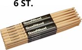 Vater Goodwood 5A Wood Tip GW5AW drumstokken - 6 sets bundel van 6 sets - 6 paar drumstokken