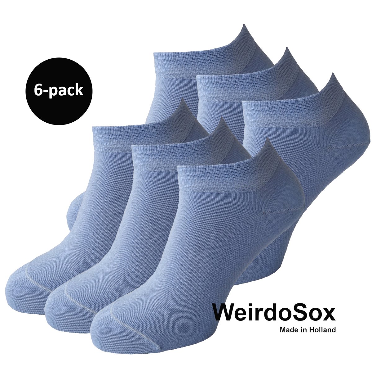WeirdoSox Bamboe naadloze sneaker sokken zacht Paars - Anti zweet - Anti bacterieel - Dames en heren - 6 Paar - Maat 35/38