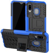 Coverup Rugged Kickstand Back Cover - Geschikt voor Samsung Galaxy A20e Hoesje - Blauw