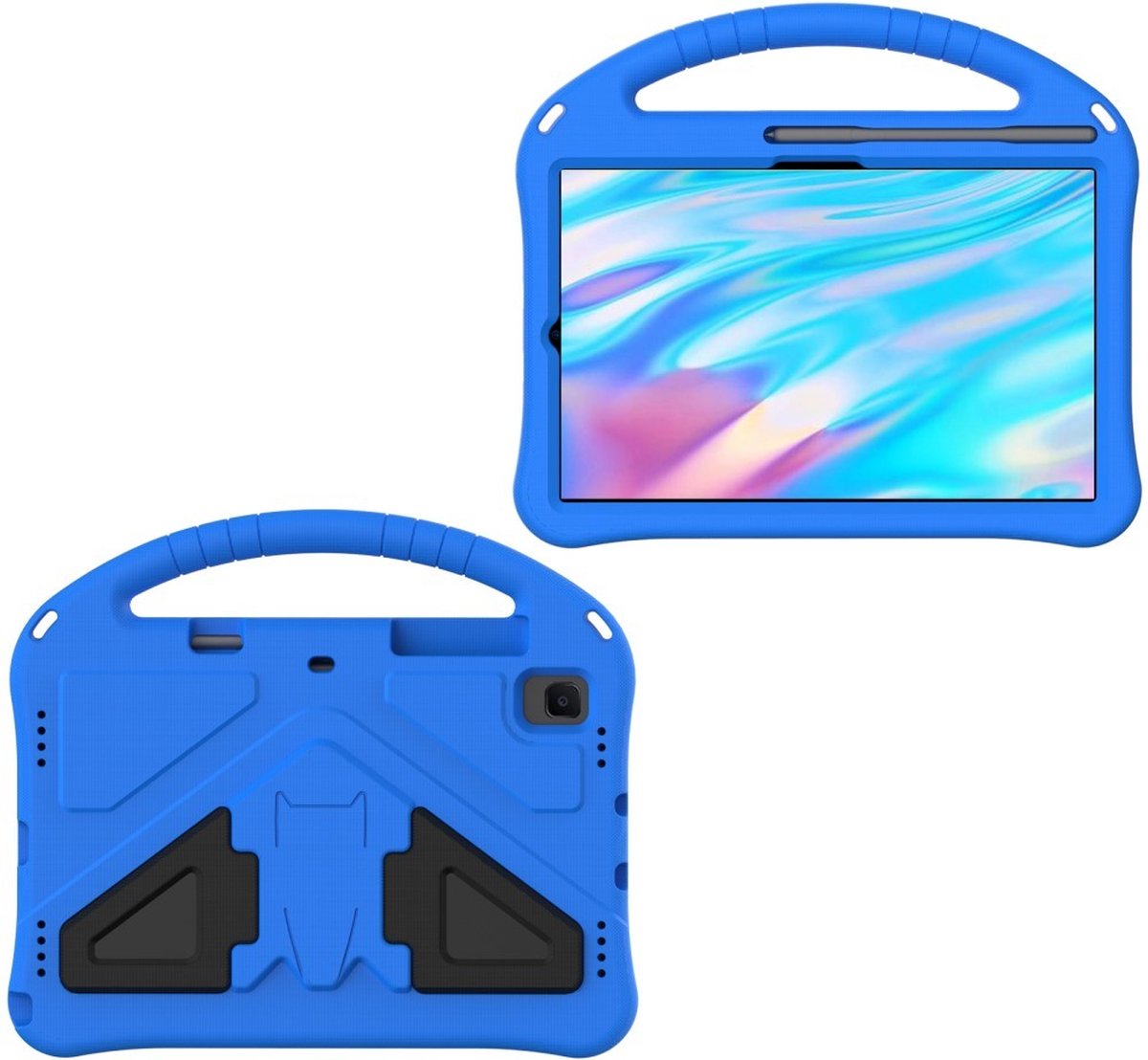 Tablethoes geschikt voor Samsung Galaxy Tab S6 Hoesje - ShockProof Kids Case - Blauw