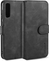 DG.MING Luxe Book Case - Geschikt voor Samsung Galaxy A70 Hoesje - Zwart