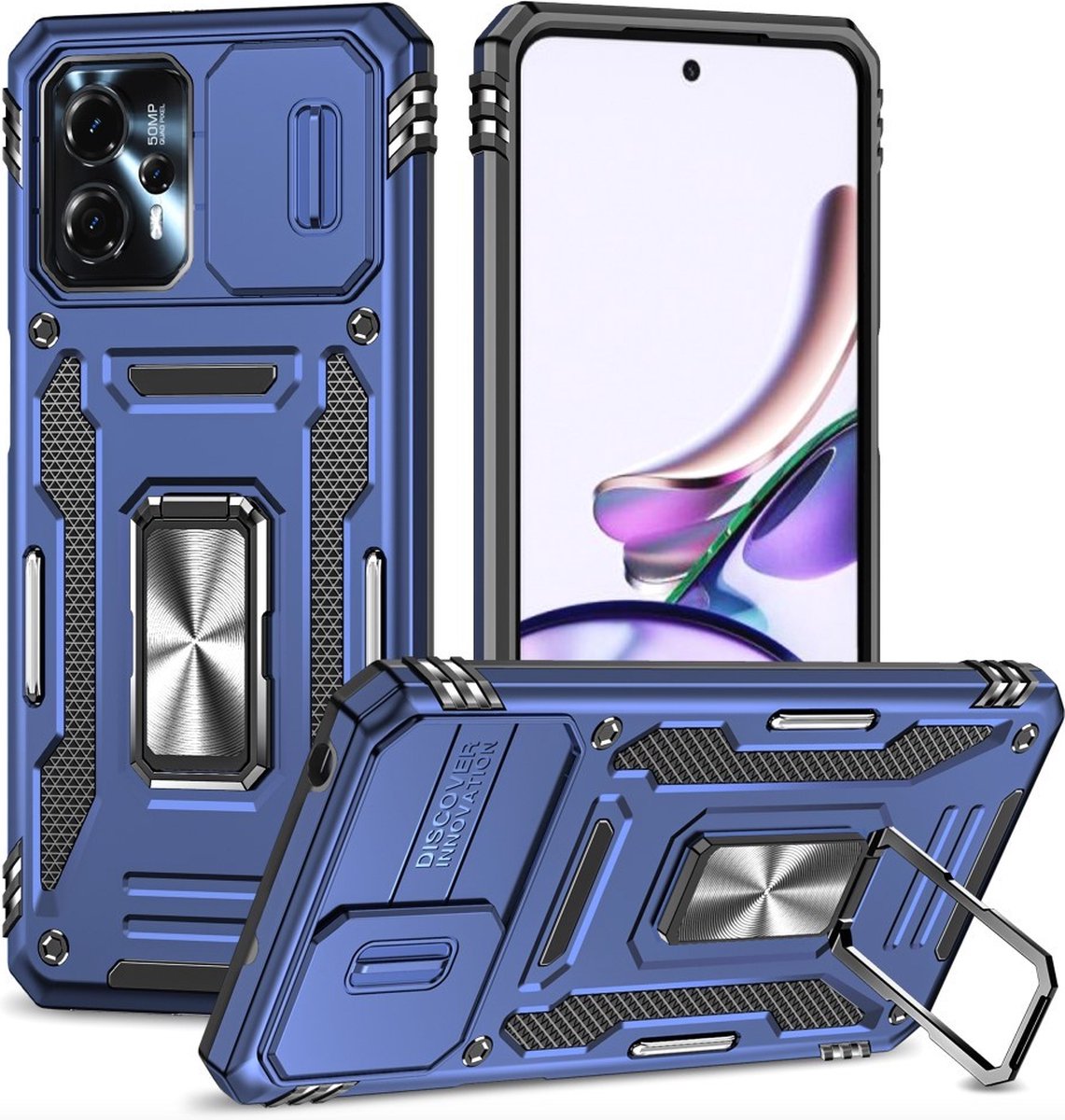 JIAFEI Armor Cover for Motorola Moto G73 5G, Case TPU+PC