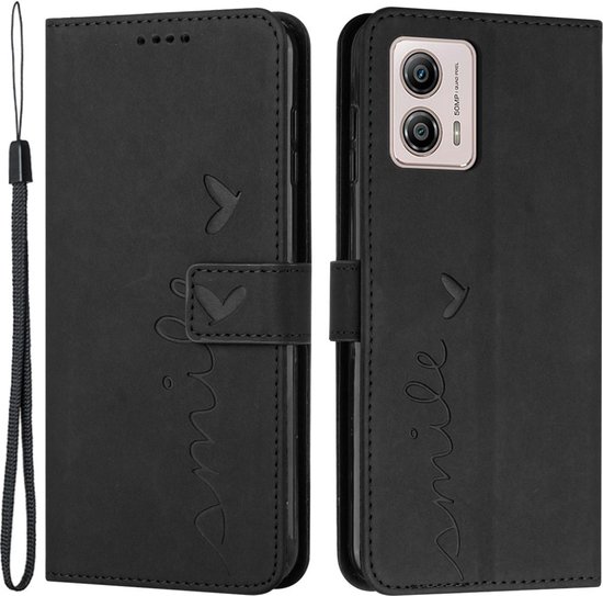 Custodia Portafoglio In Pelle PU Per Motorola Moto G13/G23/G53 - Con Slot Carte, Supporto E Chiusura Magnetica, Nero