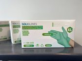 Nitril handschoenen - SOLI BIO groen ongepoederd - maat XL - doos 10 x 100 stuks