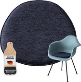 Zitkussen vilt ovaal met antislipcoating - - stoelkussen van upcycling rPET vilt - zitkussen halfrond extra dik - zitkussen vilt 40 x 36 cm