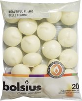 Bolsius Block Bougies flottantes flottantes Sachet 20 Ivoire