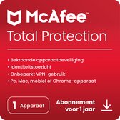 McAfee Total Protection incl VPN - Beveiligingssoftware - 1 jaar/1 apparaat - Nederlands - PC, Mac, iOS & Android Download