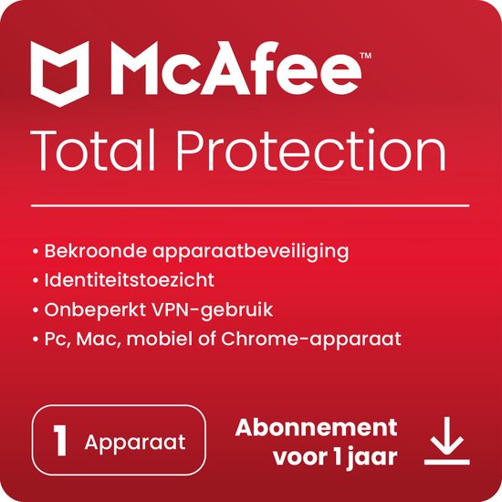 1. McAfee Total Protection Beveiligingssoftware 1