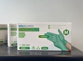 Nitril handschoenen - SOLI BIO groen ongepoederd - maat M - doos 10 x 100 stuks