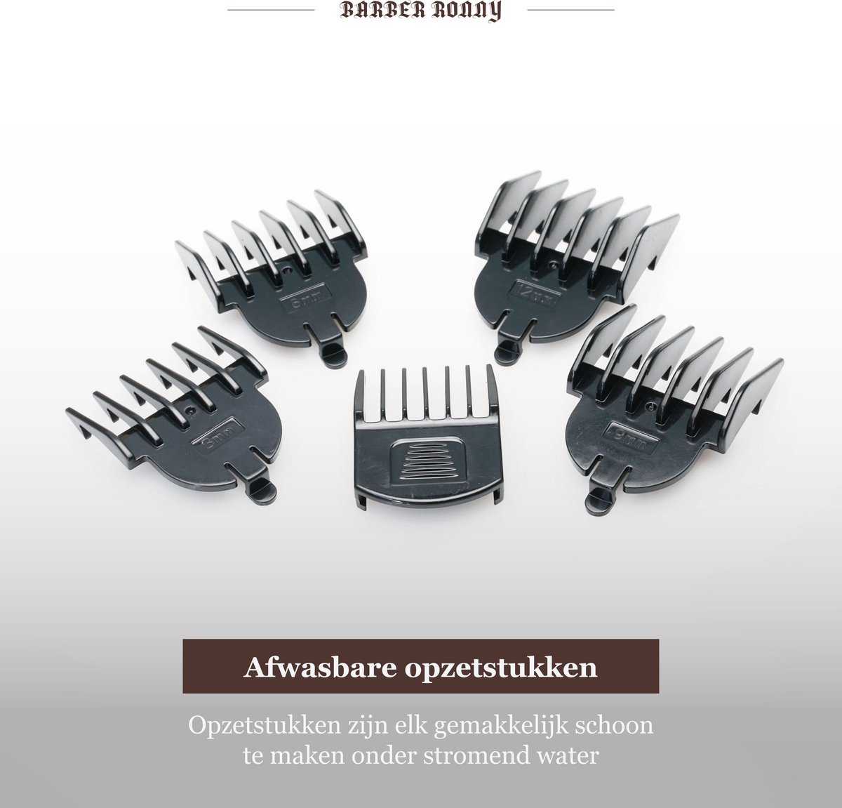 BarberRonny 5 in 1 Baardtrimmer voor Mannen - Trimmer - Bodygroomer - Multigroomer - Zilver thumbnail 5