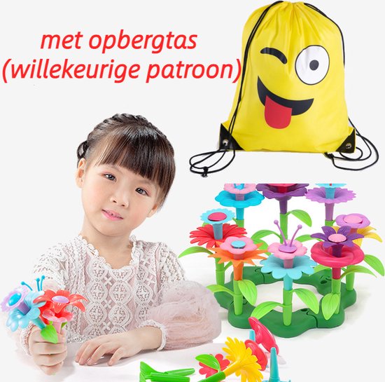 2023 Nieuwe DIY bloemen bouwblokken flower garden set met opbergtas