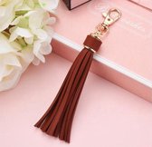 Jumada's - Lanière en cuir PU pour femmes et hommes | Marron foncé | Porte-clés/Cintre sac/Voiture - Cordon moto