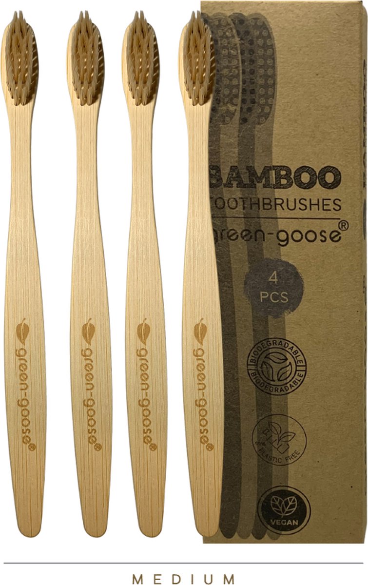 Bamboe Tandenborstel - 100% Moso Bamboo - Vegan - Mondverzorging - Natuurlijk | TSP