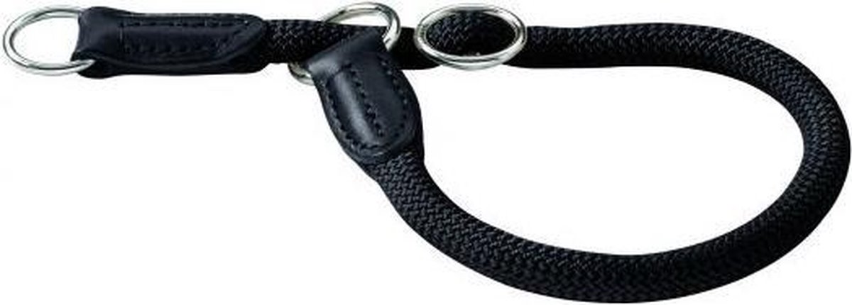 Hunter halsband voor hond freestyle met stop zwart 35 cmx8 mm