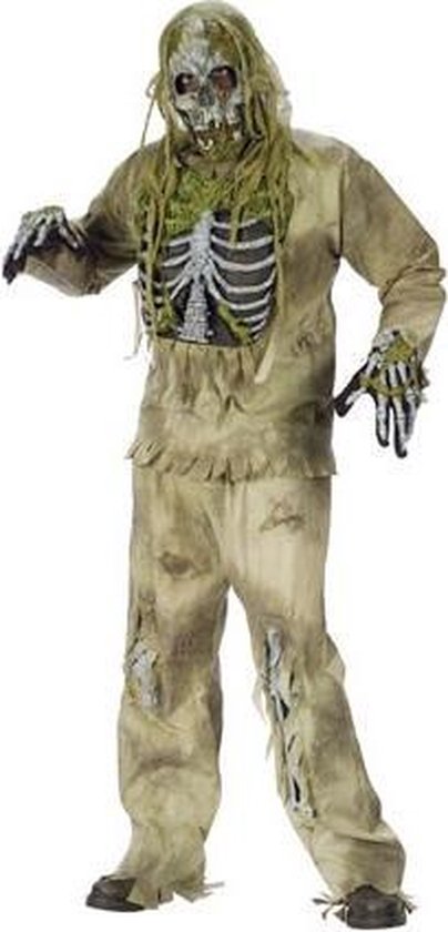 Zombie pak kostuum moeras skelet halloween met masker en handschoenen -  apocalyps... | bol.com
