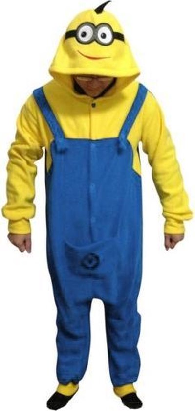 KIMU Onesie Minion pak kostuum Despicable Me - maat XL-XXL - Minionpak  jumpsuit huispak | bol.com
