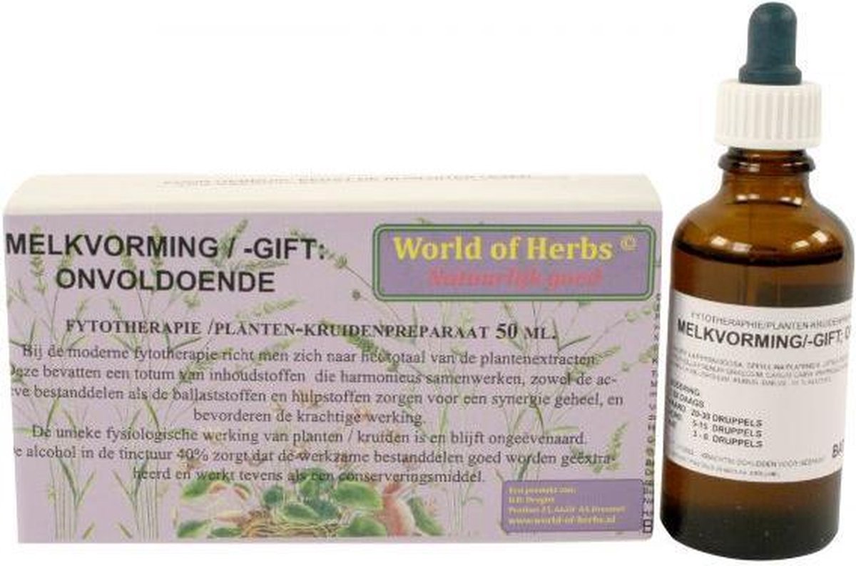 World of herbs fytotherapie onvoldoende melkvorming - Default Title