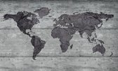 World Map Concrete Texture Photo Wallcovering