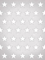 Stars Pattern Grey Silver Photo Wallcovering