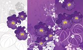 Flowers Purple Nature Photo Wallcovering