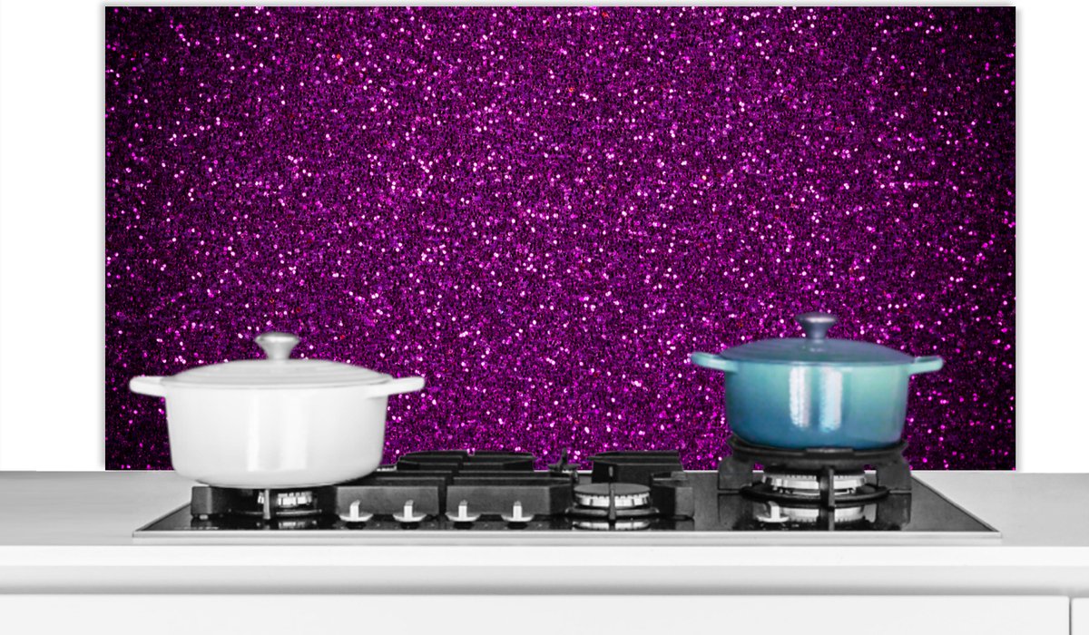 Spatscherm keuken 120x60 cm - Kookplaat achterwand Paars - Roze - Patronen - Abstract - Muurbeschermer - Spatwand fornuis - Hoogwaardig aluminium