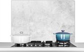 Spatscherm keuken 100x65 cm - Kookplaat achterwand Marmer - Textuur - Grijs - Marmerlook - Muurbeschermer - Spatwand fornuis - Hoogwaardig aluminium