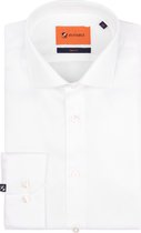 Suitable - Overhemd Extra Lange Mouwen Twill Wit - Heren - Maat 41 - Slim-fit