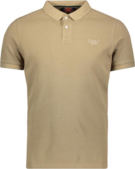 Superdry Polo Vint Destroy Polo M1110345a Canyon Sand Brown Homme Taille - L