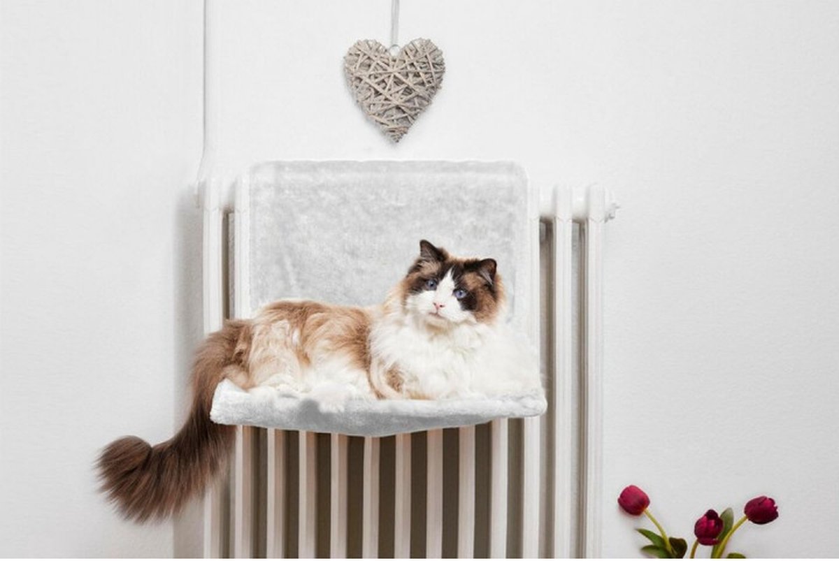 Kattenhangmat Gloria Bora Bora Wit (45 x 26 x 31 cm)-dierenbed voor aan de radiator