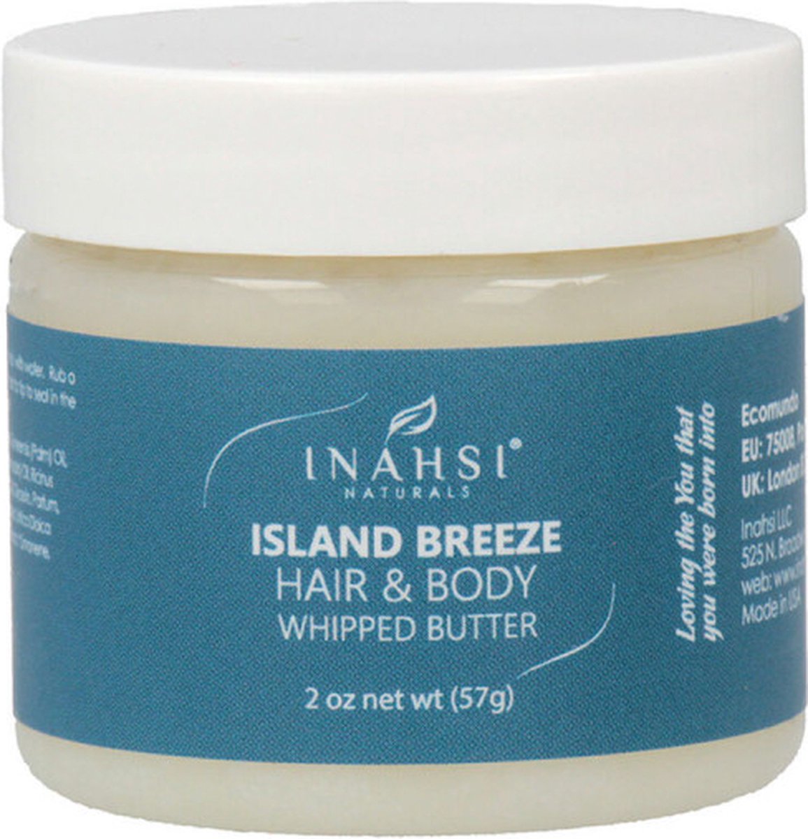 Kruldefiniërende Crème Inahsi Breeze Hair Body Whipped Butter (57 g)