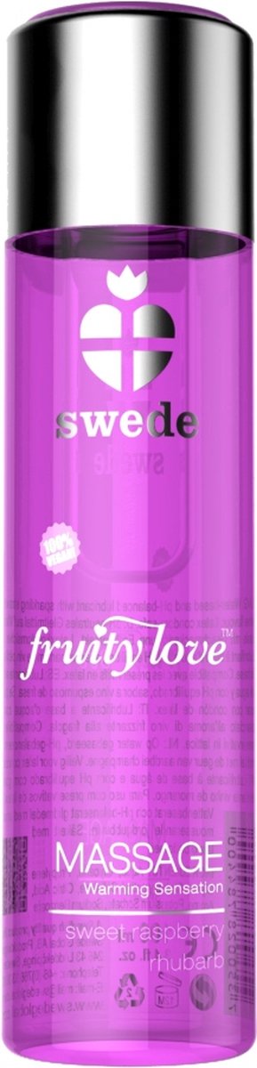 Goedkoopste Swede - Fruity Love Massage Zoete Framboos Rabarber 120 ml