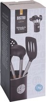 Excellent ensemble d'outils de cuisine ménagers 7 pièces - noir mat