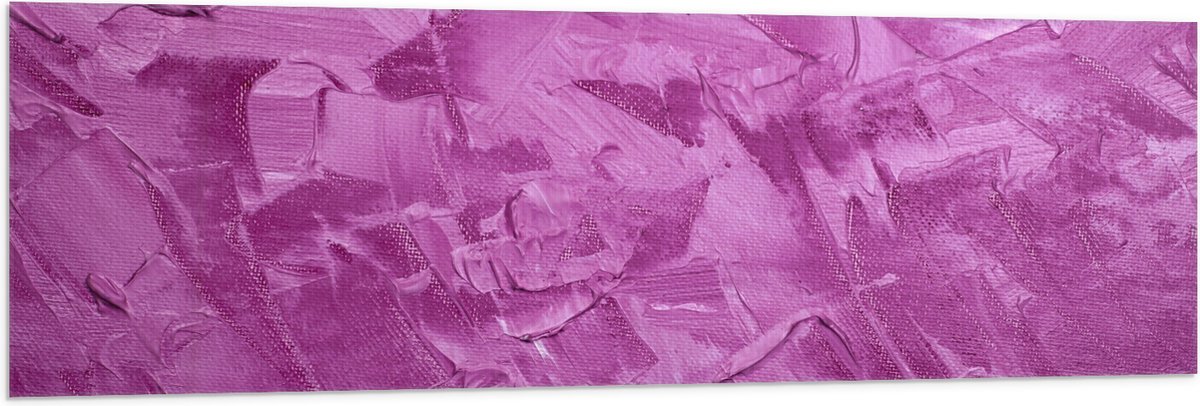 Vlag - Schilderij - Verf - Kunst - Paars - 150x50 cm Foto op Polyester Vlag