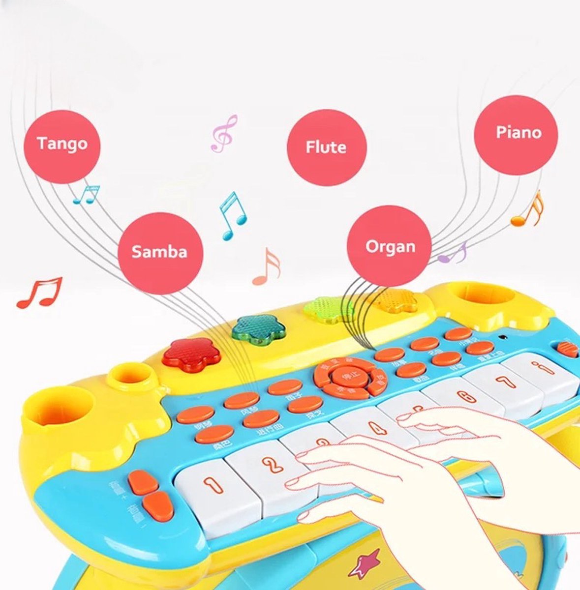 Cliste Kit Piano et Batterie Électronique pour Enfants - Son de Batterie  Réaliste 