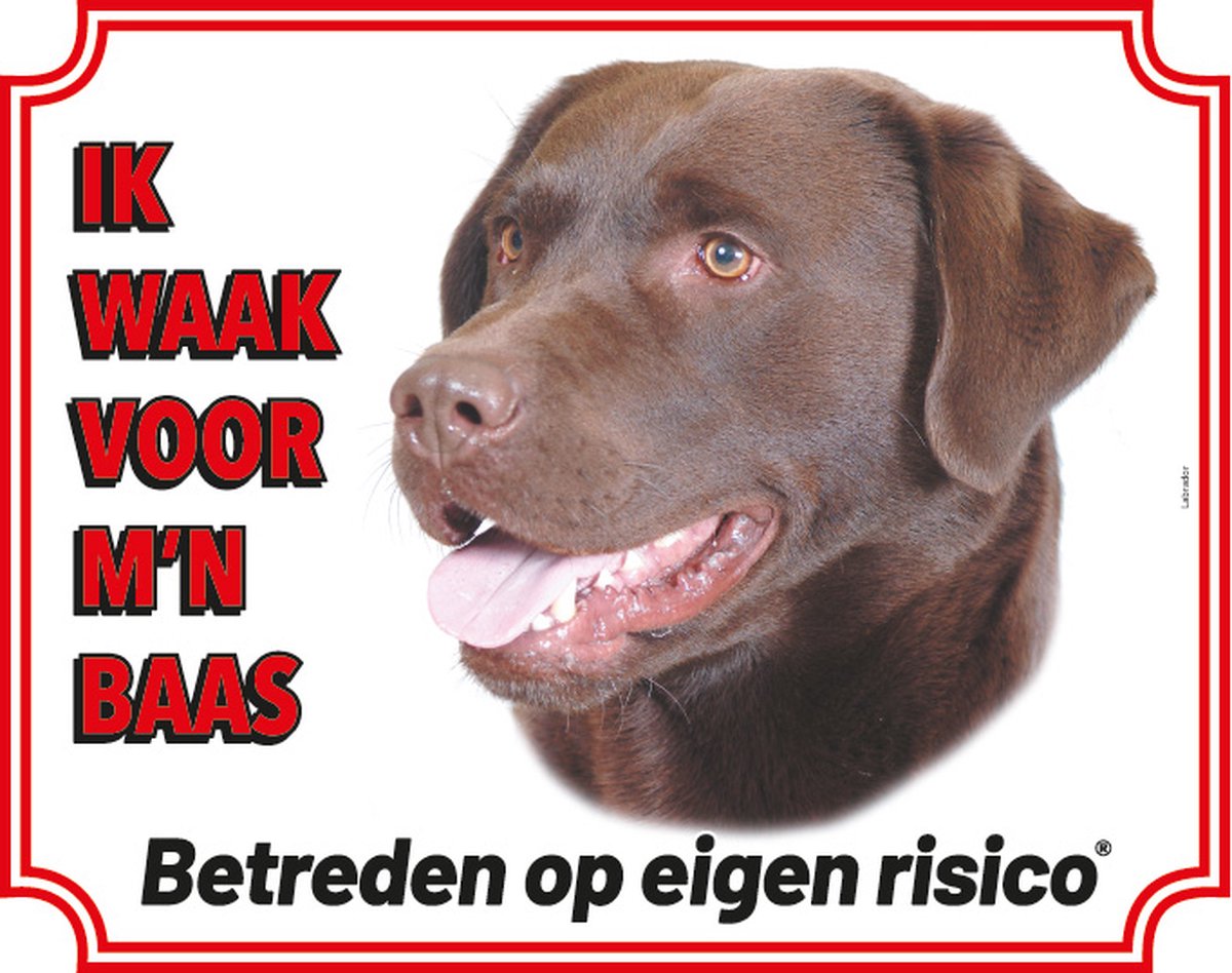 Bol.com Waakbord 09 Labrador Bruin 20x25cm aanbieding