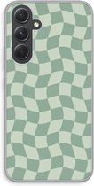 Case Company® - Hoesje geschikt voor Samsung Galaxy A54 hoesje - Grid Groen - Soft Cover Telefoonhoesje - Bescherming aan alle Kanten en Schermrand
