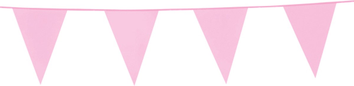 3x Vlaggenlijn Roze 10 meter - Verjaardag Feest Party Festival Poolparty Decoratie