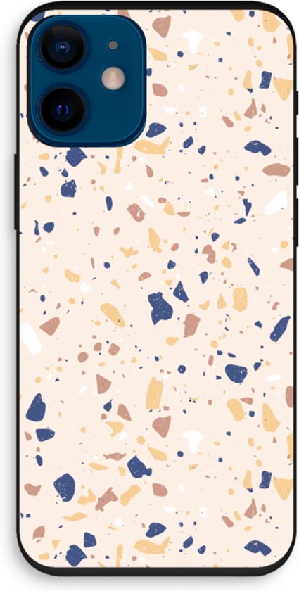 Case Company® - Coque iPhone 12 mini - Terrazzo N°23 - Protection de téléphone biodégradable - Protection tous côtés et bord d'écran